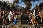 Pieter Lastman Orestes and Pylades Disputing at the Altar. oil on canvas